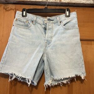 Levi's Light Wash Denim Cutoff Jean Shorts